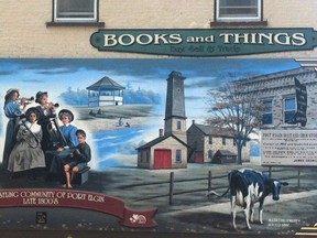 A mural painted by Allen Hilgendorf hangs in Port Elgin on the corner of Mill and Goderich Streets.