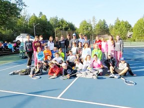 The Junior Executive of the Southampton Tennis Club (STC) held their annual tennis-a-thon to raise money for the club on August 1 and 2. Pictured are the group of kids who participated in the tennis-a-thon.