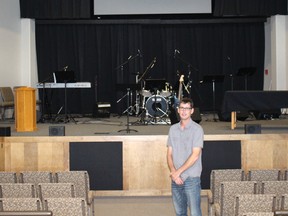 Pastor Stephen Tamming in the theatre at the new Trinity Christian Church Worship and Ministry Centre on Mill Road.