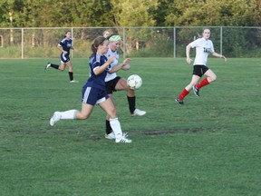 Moncrief Construction United scored a hard-fought 3-1 win over Taggs Tornadoes to claim the Kenora Women’s Soccer League championship for 2013.
LLOYD MACK/Daily Miner and News