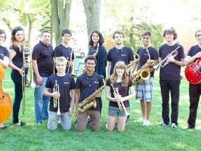 The Jazz FM91 Youth Big Band wowed audiences at Victoria Park on Aug. 8, 2013 during the Kincardine Summer Music Festival. The band, comprised of youth musicians from the Greater Toronto Area, returned to Kincardine for their third summer. (ALANNA RICE/KINCARDINE NEWS)