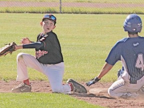Action from a game between St. Albert and Stony Plain in fall baseball last year. - Gord Montgomery, File Photo