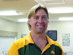 Dr. Brent Saik shows off his Rotary Integrity Award on Wednesday, July 31. Steven Wagers/Sherwood Park News/QMI Agency