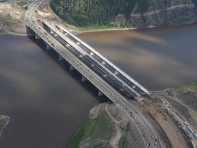 Construction workers upgrade the Steinhauer and Athabasca Bridges. TODAY FILE PHOTO