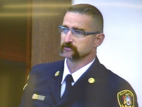 Elliot Lake firefighter - Captain John Thomas became emotional a couple of times Thursday afternoon during his testimony.
Photo by KEVIN McSHEFFREY/THE STANDARD/QMI AGENCY