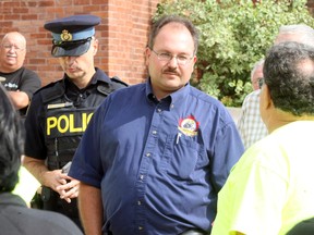 Five Bonfield employees were terminated following this August incident where Mayor Randy McLaren says he was prevented from attending a council meeting while members of council were prevented from leaving the building. A labour board hearing into their termination and other complaints will be heard in North Bay on dates in June, July and August.