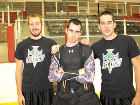 Celtics graduating players include (from left) Jory Dewar, Spencer Lalonde and Ryne Legue