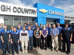 TAYLOR WEAVER HIGH RIVER TIMES/QMI AGENCY
High Country Chevrolet, Buick, GMC in High River decided to give back and say thank you to three organizations that have been working tirelessly to rebuild the town since the flooding on June 20.