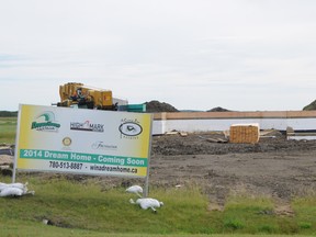 Aaron Hinks/Daily Herald-Tribune
The construction site of the 2014 Rotary Club of Grande Prairie Dream Home, located in Carriage Lane just east of Grande Prairie on Township Road 714.