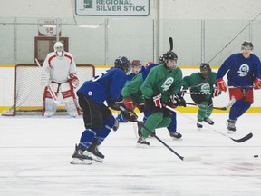 Prospective players demonstrate their skills during the Pembroke Lumber Kings' training camp, held throughout this week. It wraps up with the Red and White game on Sunday. For more community photos, please visit our website photo gallery at www.thedailyobserver.ca.