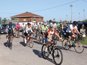 The Tour de Bonnechere gets started, as cyclists of all ages head out Sunday morning from Eganville's Legion Memorial Field. A total of 150 took advantage of the spectacular weather to take part. For more community photos, please visit our website photo gallery at www.thedailyobserver.ca.