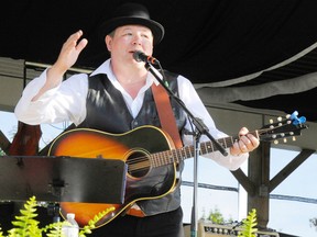 Duane Rutter performs on stage during the second annual Roots Festival in Port Dover this weekend. The event attracted between 1,000 to 1,200 people. (DANIEL R. PEARCE Simcoe Reformer)