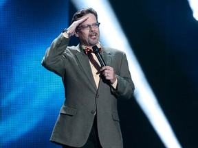 Sarnia native John Wing Jr. performs on NBC's America's Got Talent earlier this year. The comedian will be taking the stage again Tuesday, as he continues competing in the show. (Photo by Chris Haston/NBC)
