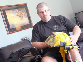 Mike Parrish, a former Chatham-Kent firefighter, was confined to a wheelchair after suffering two serious strokes during a routine operation last year. Doctors have told Parrish he will never fight another fire but the Wallaceburg resident has never given up hope that he will one day regain his ability to walk.