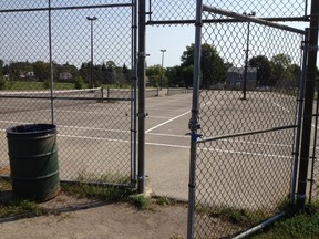 The gates to the tennis courts at West Hill Secondary School in Owen Sound have been reopened to the public. (DENIS LANGLOIS/QMI AGENCY)