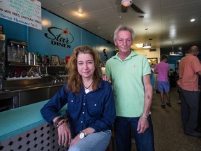 Ida-Mae Lowes and David Blodgett, co-owners of the Star Diner, are worried that losing parking in front of their restaurant to make way for a new bike lane will adversely affect business. 
Sam Koebrich for The Whig-Standard