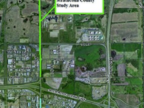 Strathcona County and Edmonton are co-operating on an improvement plan for 17th Street. County's portion of the improvements are from Sherwood Park Freeway north of 105 Ave. Edmonton's improvements are from Sherwood Park Freeway south to Whitemud Drive. Graphic Courtesy Strathcona County.