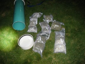 Border patrol agents seized more than three kilograms of marijuana after a suspect wearing a scuba suit was caught trying to swim across the St. Clair River into Marine City, Mich. A Canadian man was arrested. (Photo courtesy of U.S. Customs and Border Protection)