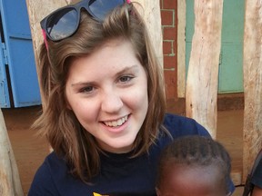 Heather Norris, of RR 2 Staffa, is pictured with a child from Kenya. “I really connected with her when I was there, but she would never smile for me,” Norris said.