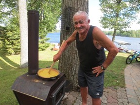 Emilio Nella uses his outdoor woodstove to make polenta the way only he knows how ... simply and perfectly.