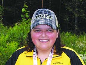 St. Ambroise's Christie Lavallee with her silver medal won at the 2013 National Outdoor 3D Archery Championships in Woodstock, N.B. (Submitted photo