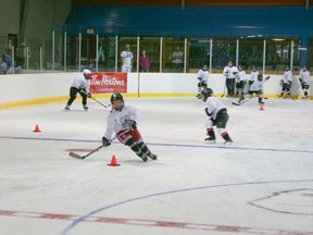 Cochrane's Minor Hockey Association Conditioning camp, 2011. (Photo courtesy of CMHA).