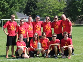 Red Army won the 2013 Sarnia Ultimate title to complete the league's first-ever perfect season.
SUBMITTED PHOTO