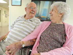 Frank and Sally Dunn of Sarnia are celebrating their 65th wedding anniversary Monday. The couple have been together since 1948. TYLER KULA/ THE OBSERVER/ QMI AGENCY