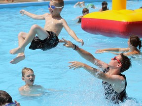 Tillsonburg’s Water Park has grown into a destination providing affordable day-long fun for patrons in Tillsonburg and well beyond. Attendance has been solid at the park this year, despite earlier cooler, wetter weather. Jeff Tribe/Tillsonburg News