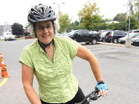 Anne MacPhail, chair of Kingston Coalition for Active Transportation, says planned bicycle lanes on Princess Street won't hurt the businesses. (Michael Lea The Whig-Standard)