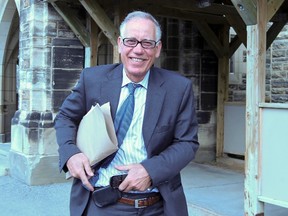 Liberal Senator Mac Harb leaves the Senate at Parliament Hill in Ottawa May 9, 2013 after the Senate Board of Internal Economy. (ANDRE FORGET/QMI Agency)