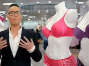 A Target ad, featuring British TV host Gok Wan, compared women's breasts to pieces of meat. (YouTube screengrab)