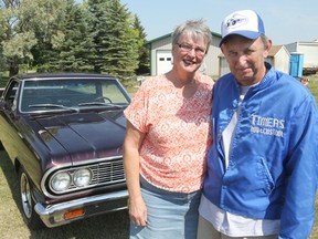 Gary and Avril Kousof display their 1964 El Camino in Winnipeg, Man. Tuesday August 27, 2013. The pair are hosting a reunion og the Timers Rod and Custom Club.
BRIAN DONOGH/WINNIPEG SUN/QMI AGENCY