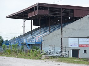 The grandstand.