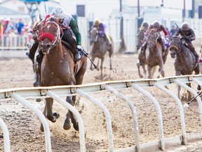 Broadway Empire heads for home during the Canadian Derby. - QMI Agency