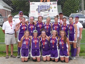 The Enniskillen Express novice girls softball team won bronze in the Grand Valley League playoffs on August 11th. The team also won the Mississauga Partnerst tournament in June and finished 9th at provincials this summer.
SUBMITTED PHOTO