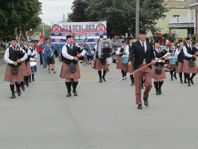 The London Firefighters Pipe band marches Monday in the Sarnia Labour Day Parade. PAUL MORDEN/THE OBSERVER/QMI AGENCY.