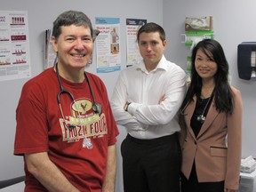 Dr. John Pfeiffer has left his family medicine practice in Florida to join doctors Chris Kozanitis and Ziny Yen at their Princess Street clinic.   (PETER HENDRA The Whig-Standard)