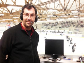 Jimmy Morrison is thrilled to be bringing Saints game action into everyone’s home as the new play-by-play announcer for the junior A team. - Gord Montgomery, Reporter/Examiner