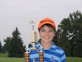 Thirteen-year old Jack Ferguson, who just started Grade 9 at Parkside Collegiate, captured the overall bantam title on the Tyson Junior Tour. (Jeffrey Reed, For the Times-Journal)