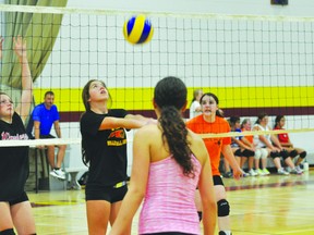 Action from PCI Saints volleyball tryouts Sept. 5. (Kevin Hirschfield/THE GRAPHIC/QMI AGENCY)