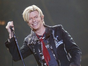 David Bowie performs at Edmonton's Rexall Place in this 2004 file photo. (Darryl Dyck/QMI Agency)
