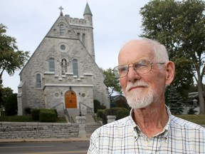 Michael Sayer stands in front of the Church of the Good Thief in Kingston.
Ian MacAlpine The Whig-Standard
