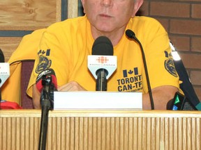 William Neadles, Staff Inspector, Toronto Police/Commander, speaking during the rescue attempts in Elliot Lake in June 2012.
QMI file photo