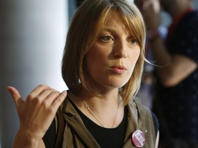 Sarah Polley talks to the media ,after presser to free John Greyson and Tarek Loubani from Cairo prison, during the Toronto International Film Festival in Toronto on Tuesday September 10, 2013. Craig Robertson/Toronto Sun/QMI Agency