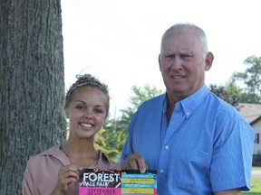 2012 Forest Fall Fair Ambassador Brooke General and long-time fair board member Floyd Steven were recently honoured by the Forest and District Agricultural Society for their service to the annual Forest Fall Fair.