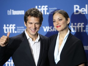 Director, Guillaume Canet and  actor Marion Cotillard before presser for their movie Blood Ties during the Toronto International Film Festival in Toronto on Tuesday September 10, 2013. (Craig Robertson/QMI Agency)
