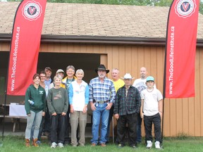 Terry Grant with his students at the Vermilion Provincial Park.