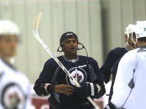Dustin Byfuglien says he has slimmed down for the coming NHL season. (FILE PHOTO)