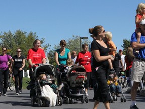 People take part in the 2012 Terry Fox Run in Kingston. The event is being held Sunday, starting at St. Lawrence College.